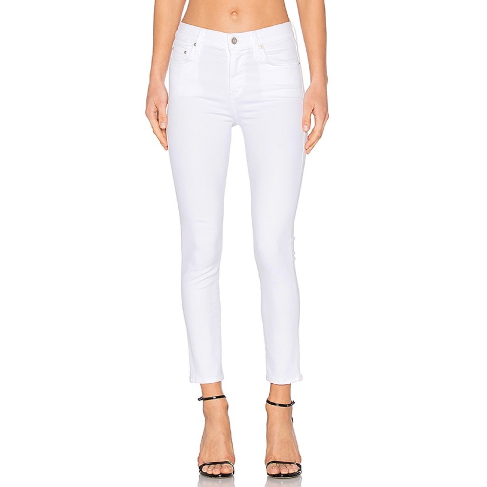 citizen of humanity white cropped jeans